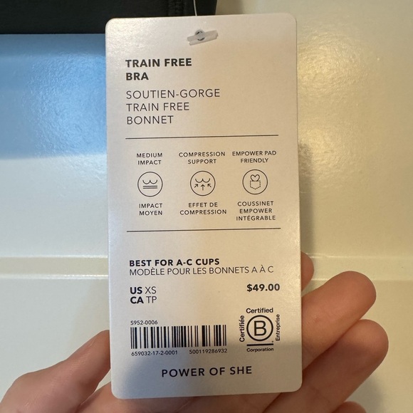 Athleta Train Free Sports Bra A-C Aspen Olive Green - Picture 6 of 6